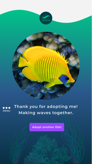 Adopt-a-fish confirmation page